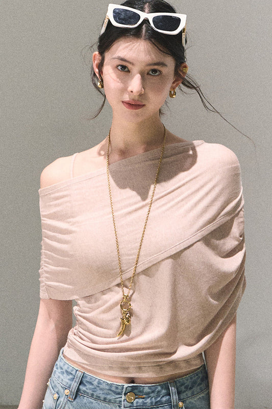 Irregular Stretch Knit Top Set