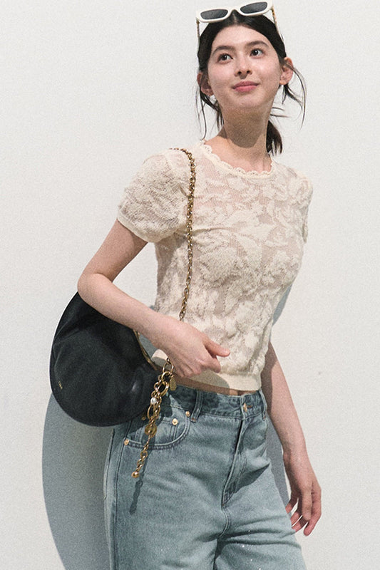 Bohemian Organza Knit Top