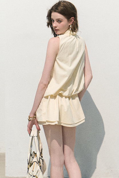 Lyocell Lace-Up Vest Dress