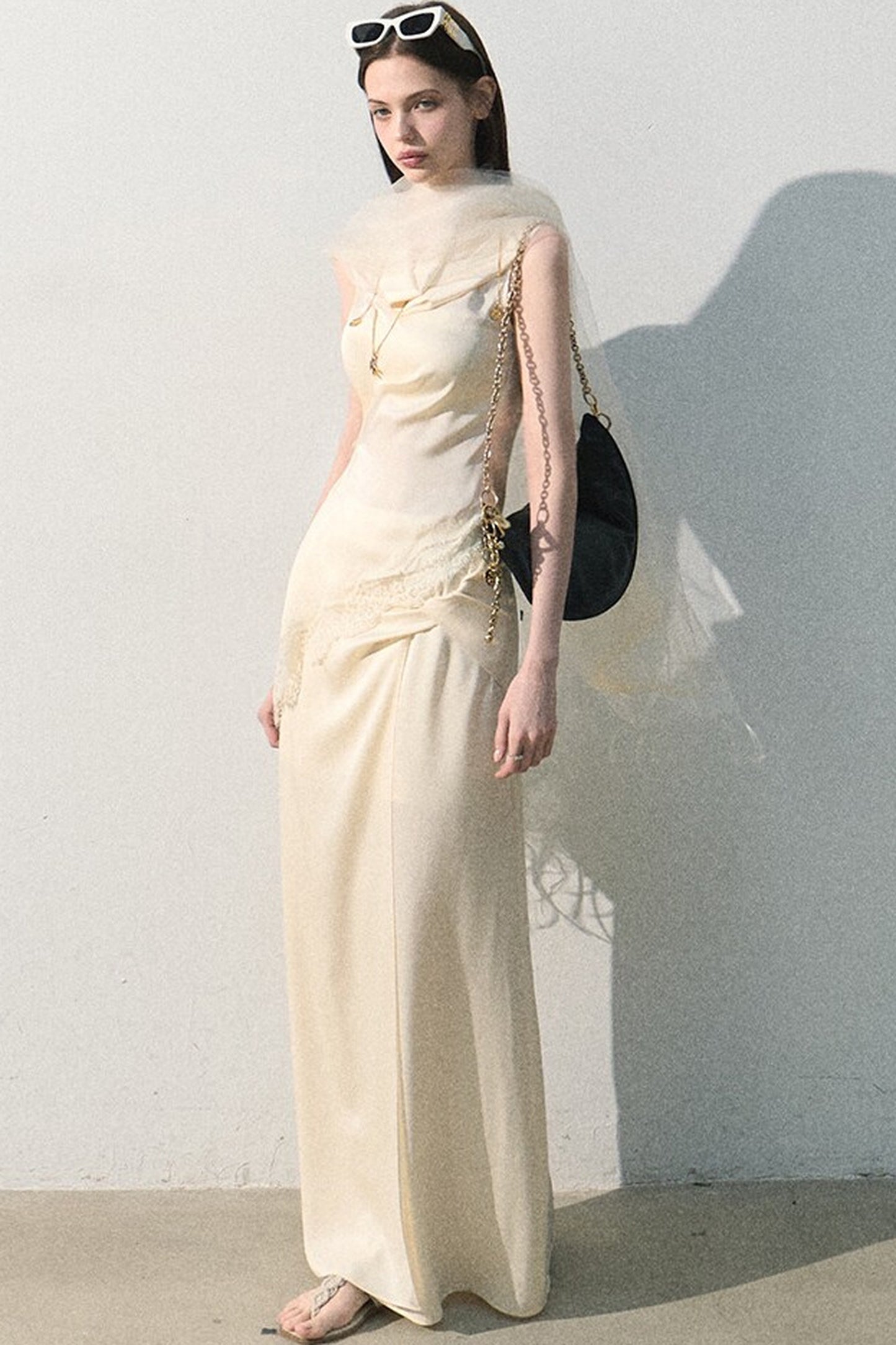 Acetate Lace Off-Shoulder Set-Up