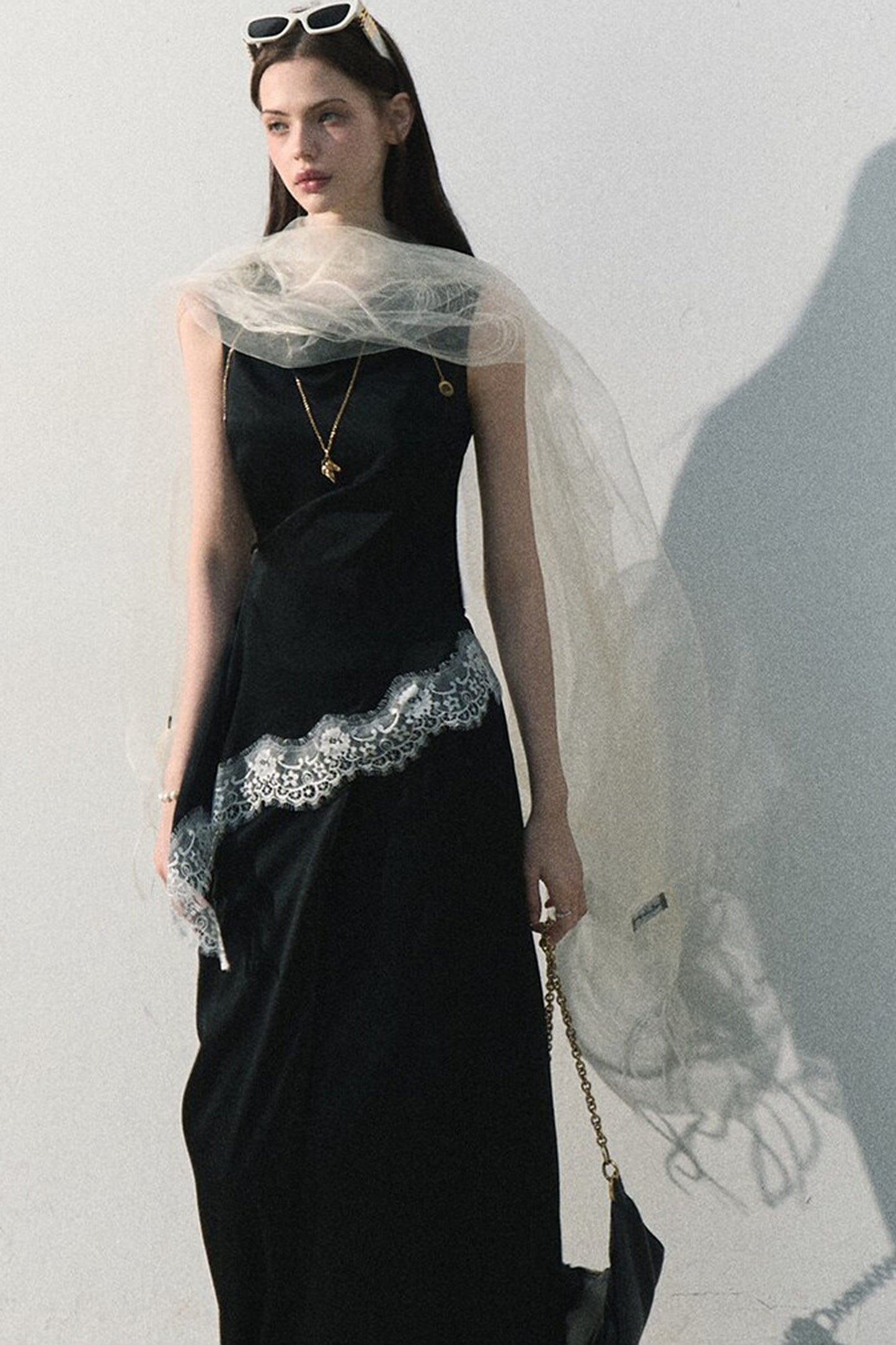 Acetate Lace Off-Shoulder Set-Up