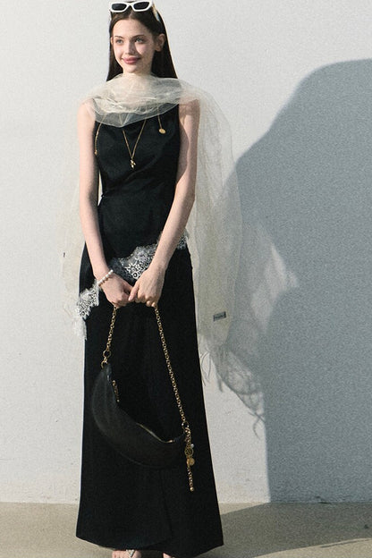 Acetate Lace Off-Shoulder Set-Up
