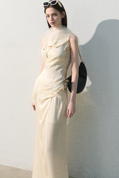 Acetate Lace Off-Shoulder Set-Up