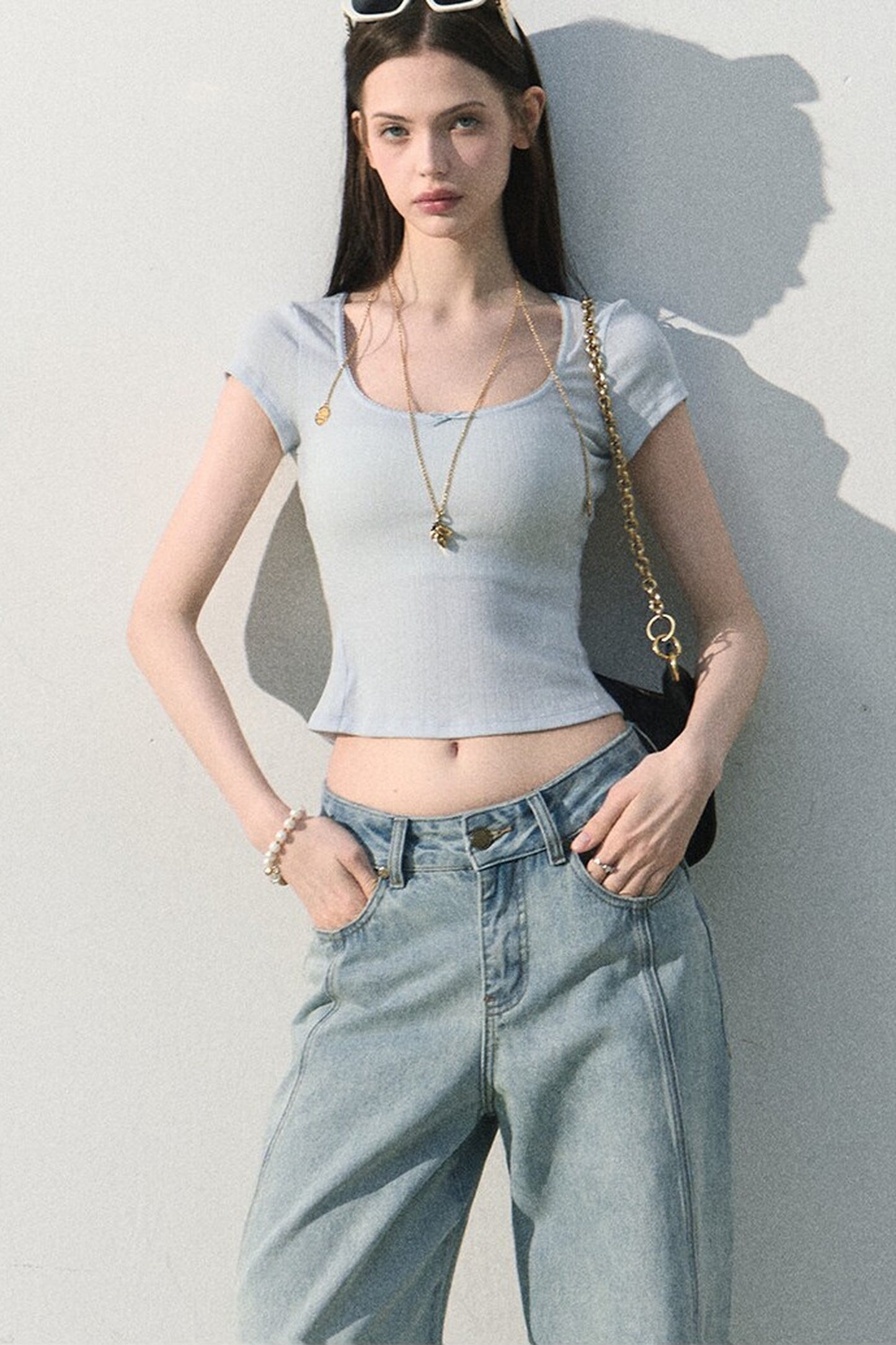 Ice Mint Jacquard Lace Top