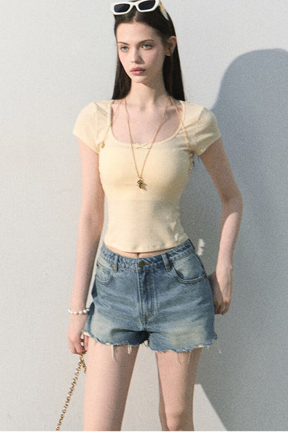 Ice Mint Jacquard Lace Top