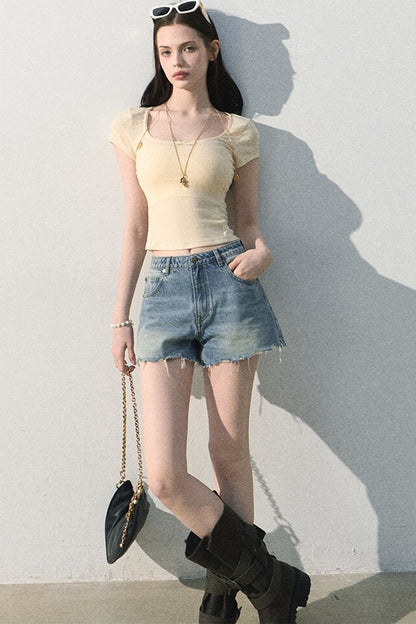 Ice Mint Jacquard Lace Top