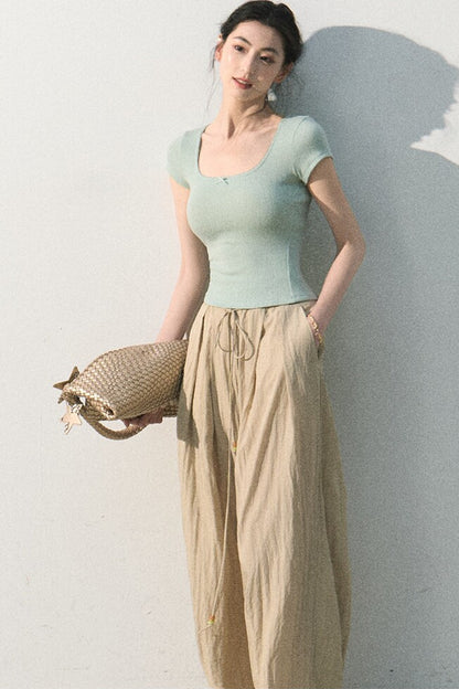 Ice Mint Jacquard Lace Top