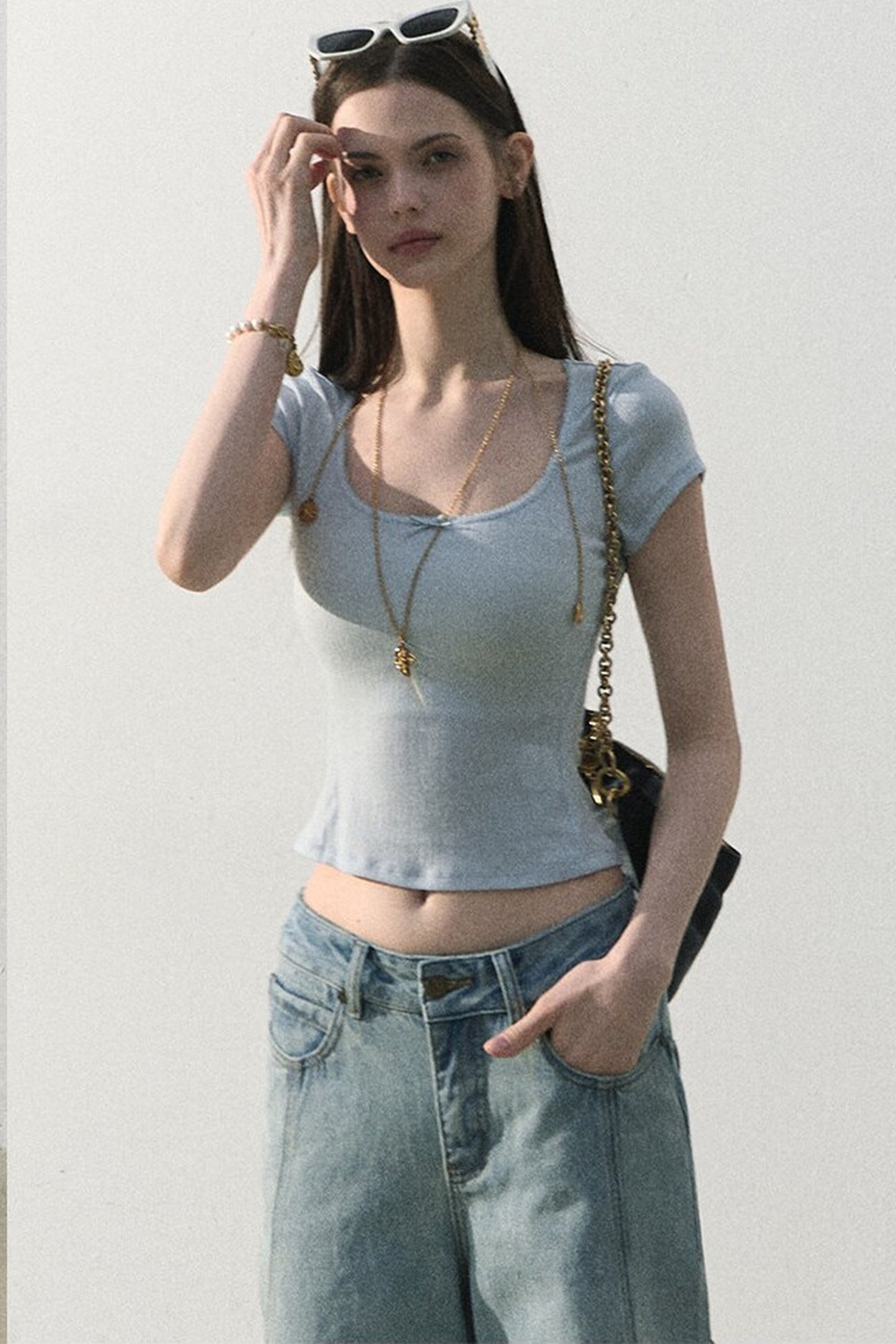 Ice Mint Jacquard Lace Top