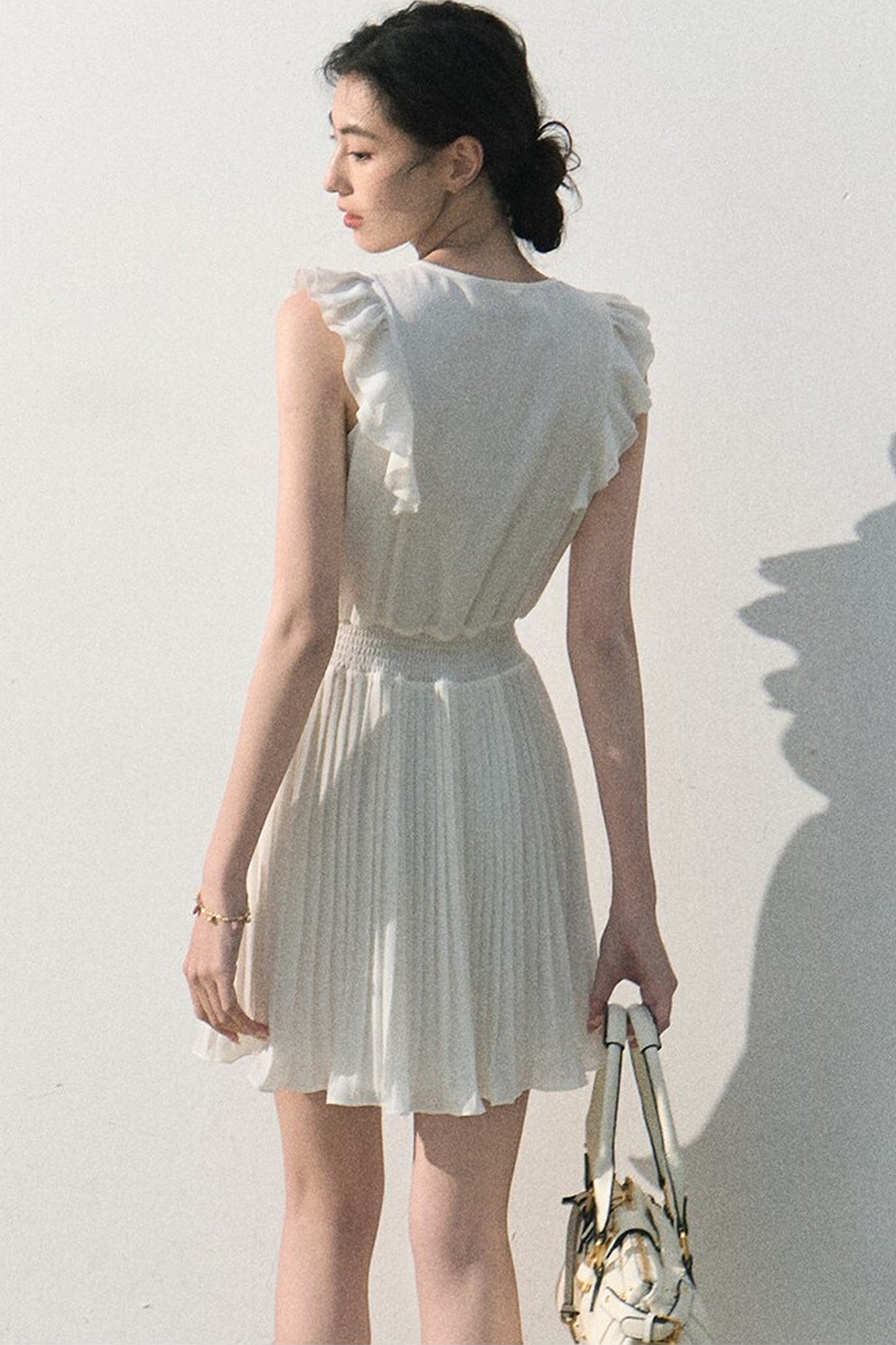 Pure White Chiffon Dress