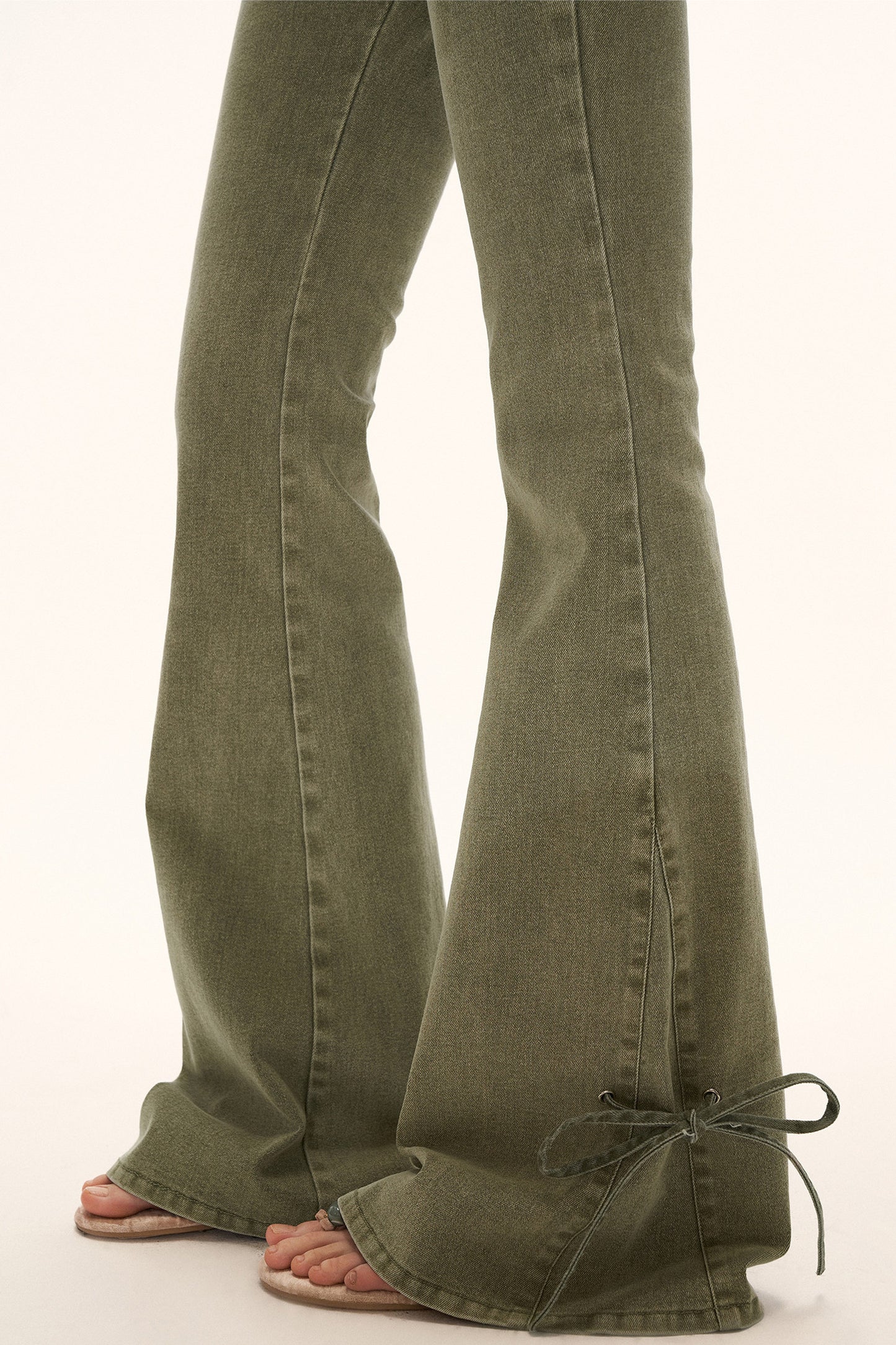 Retro Multi-Belt Flared Jeans