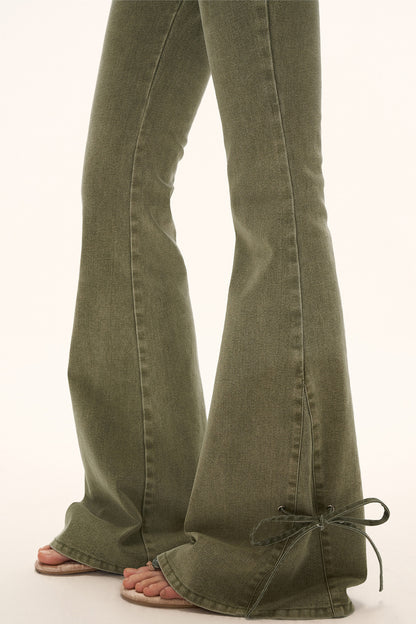 Retro Multi-Belt Flared Jeans
