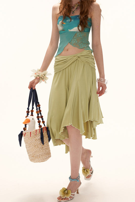 Sunshine Drapey A-Line Skirt