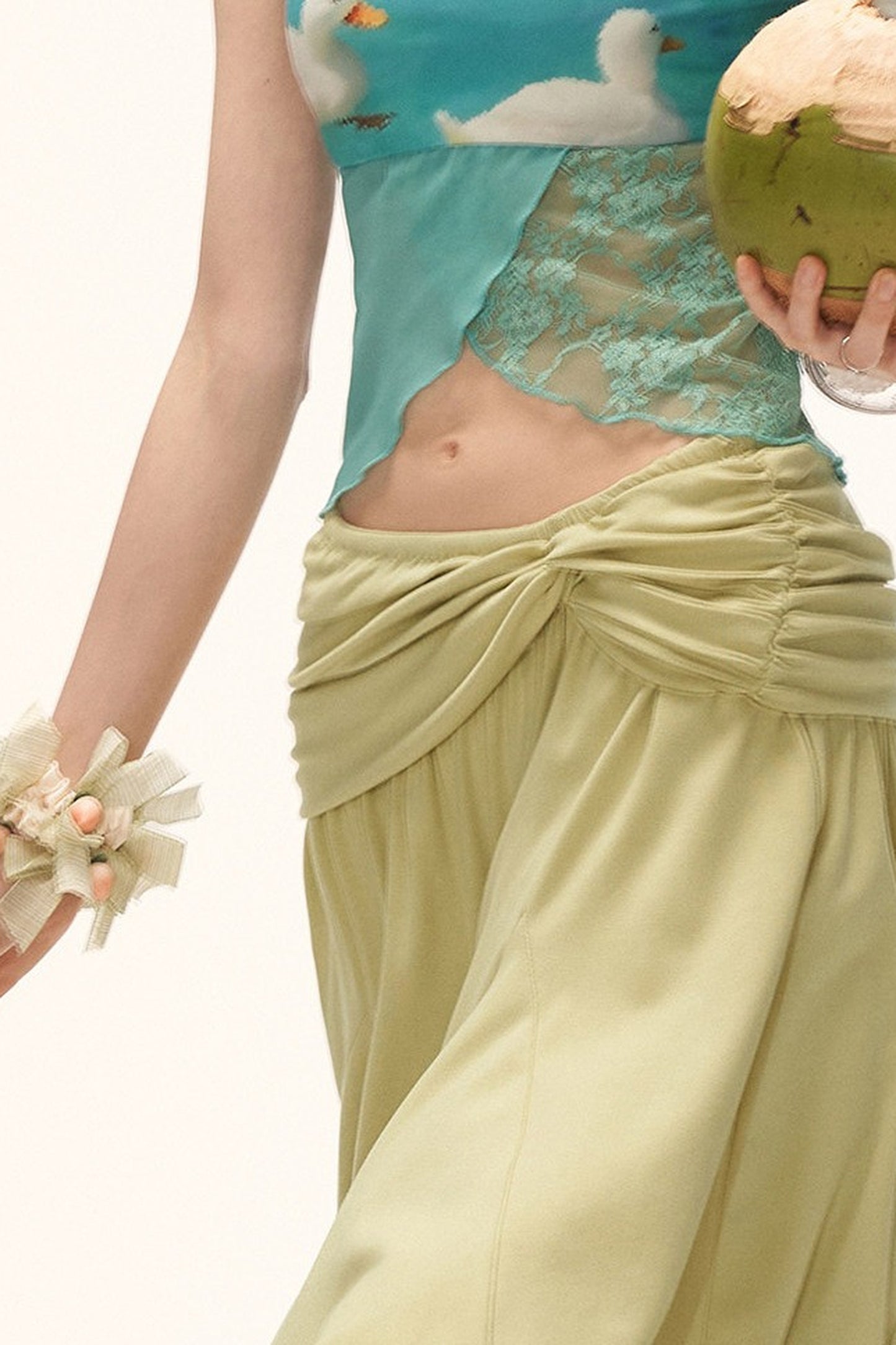 Sunshine Drapey A-Line Skirt