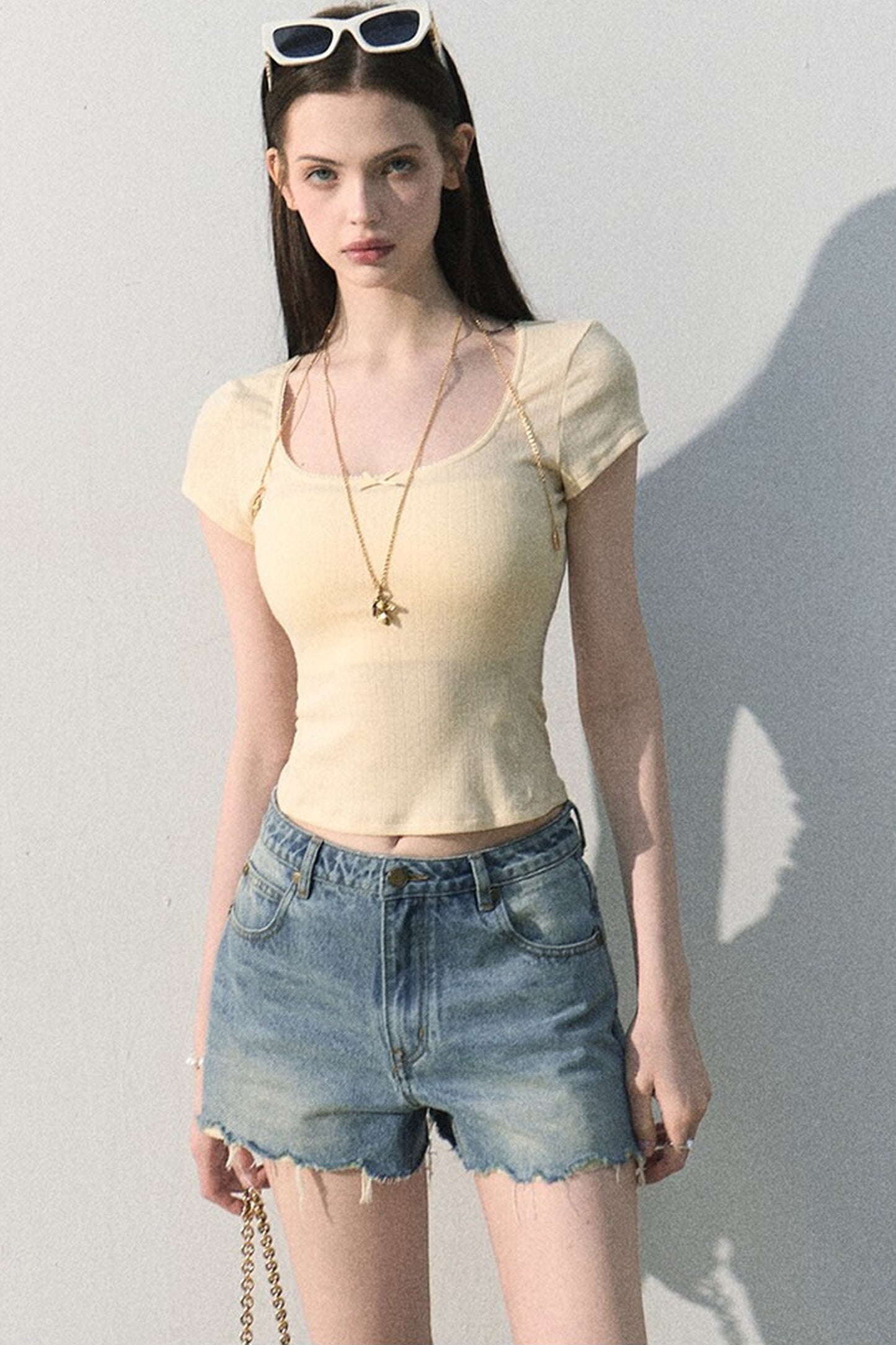 Vintage Distressed Denim Shorts