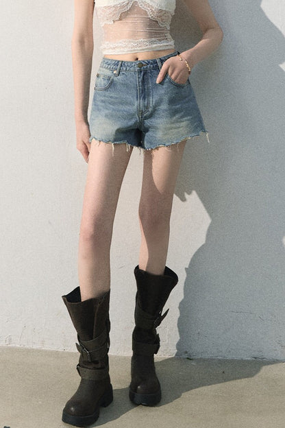 Vintage Distressed Denim Shorts