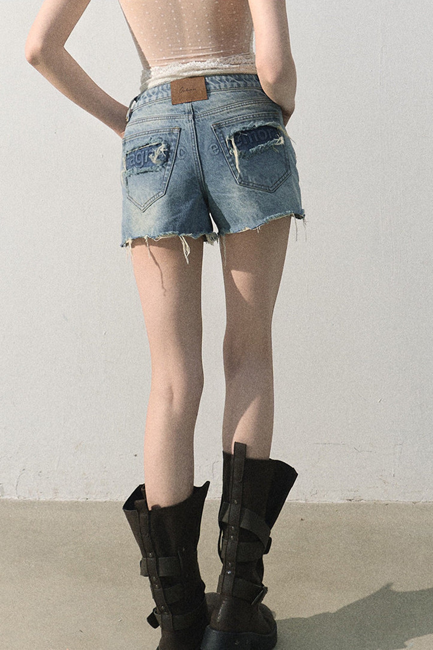 Vintage Distressed Denim Shorts