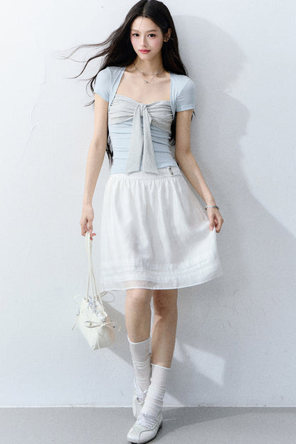 Striped Academy Two-Piece Top Set-Up