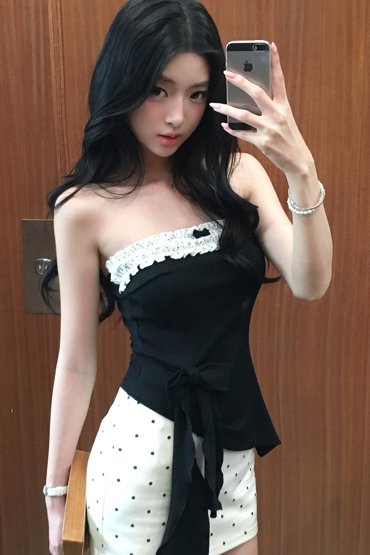 Lace Trim Polka Dot Set-Up