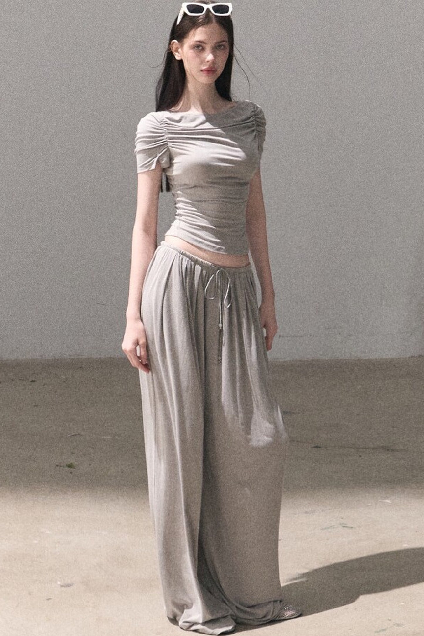 Lyocell Off-Shoulder Two-Piece Set-Up