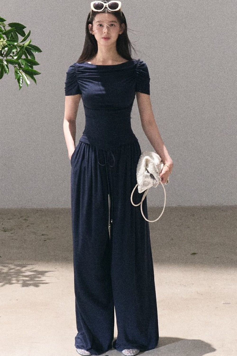 Lyocell Off-Shoulder Two-Piece Set-Up