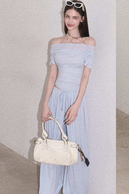 Lyocell Off-Shoulder Two-Piece Set-Up