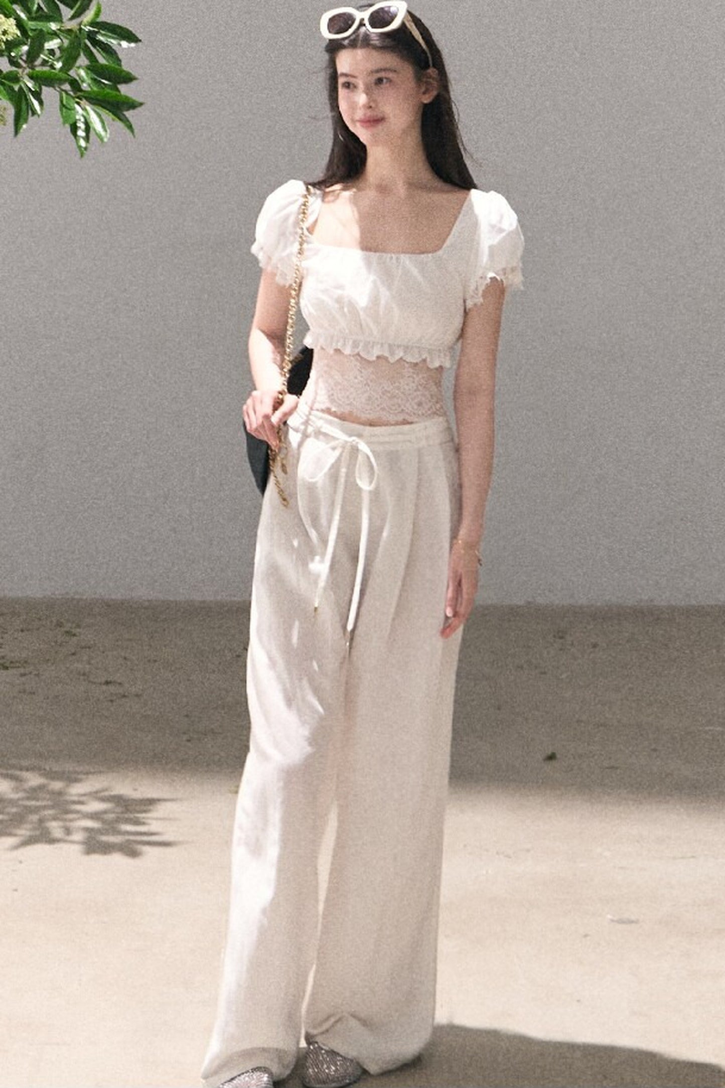 Gardenia Lace Puff Blouse