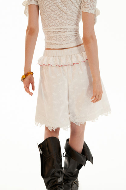 Lace Splicing Summer Shorts