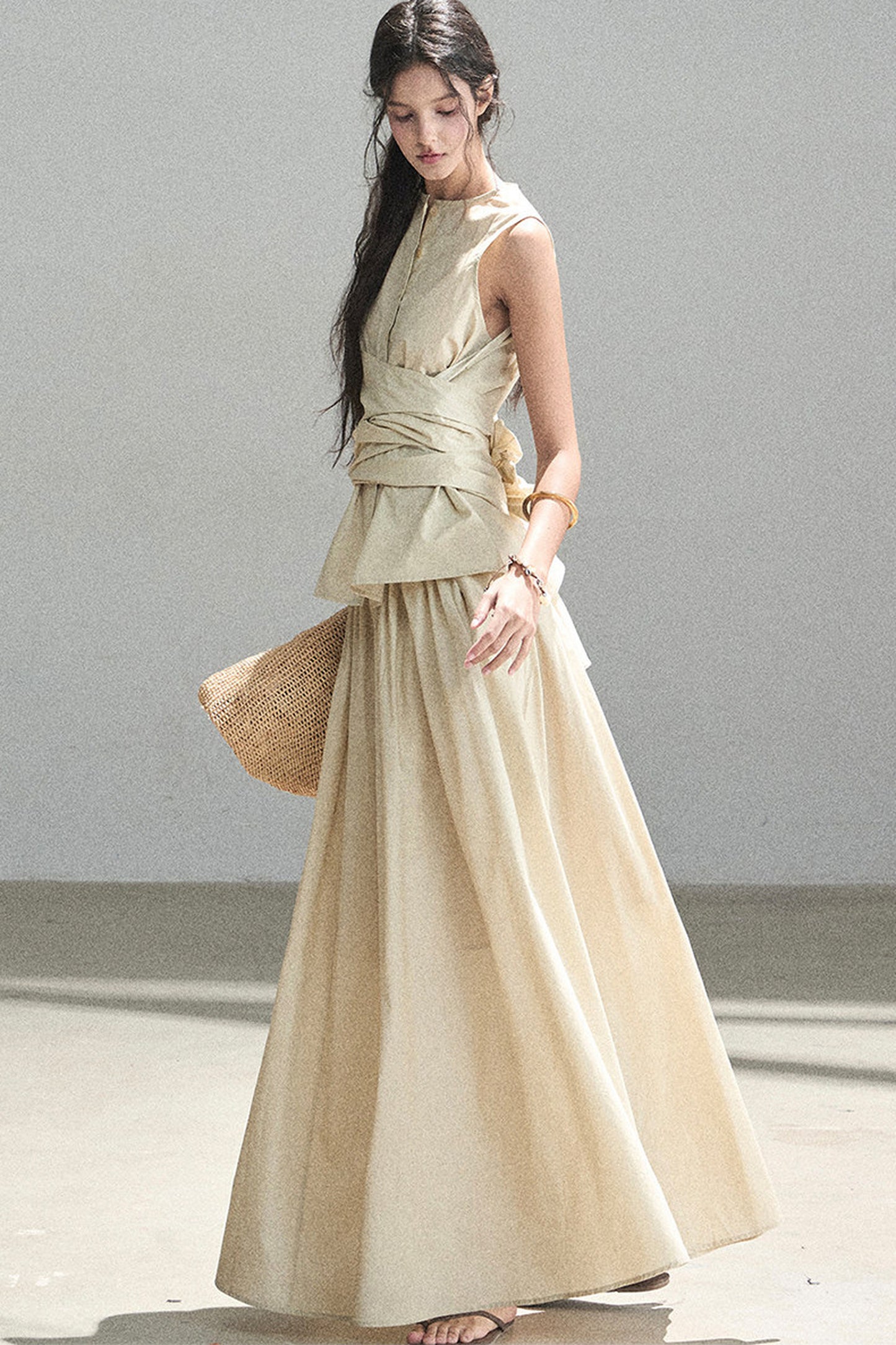French Style Lazy Top and Skirt Set-Up