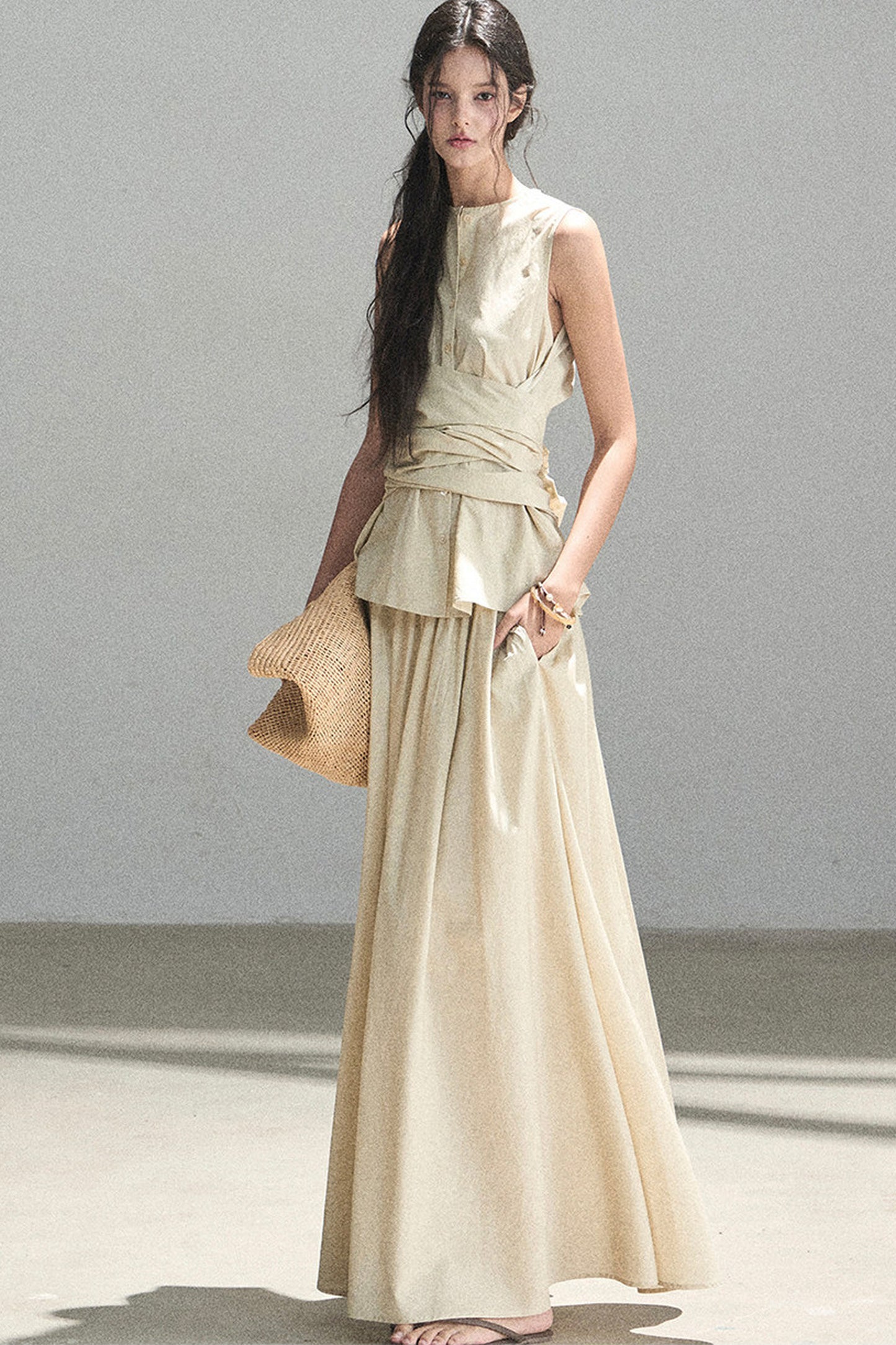 French Style Lazy Top and Skirt Set-Up