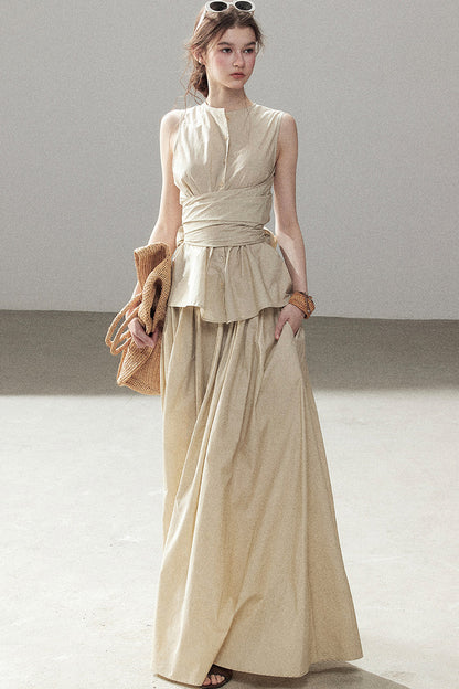 French Style Lazy Top and Skirt Set-Up