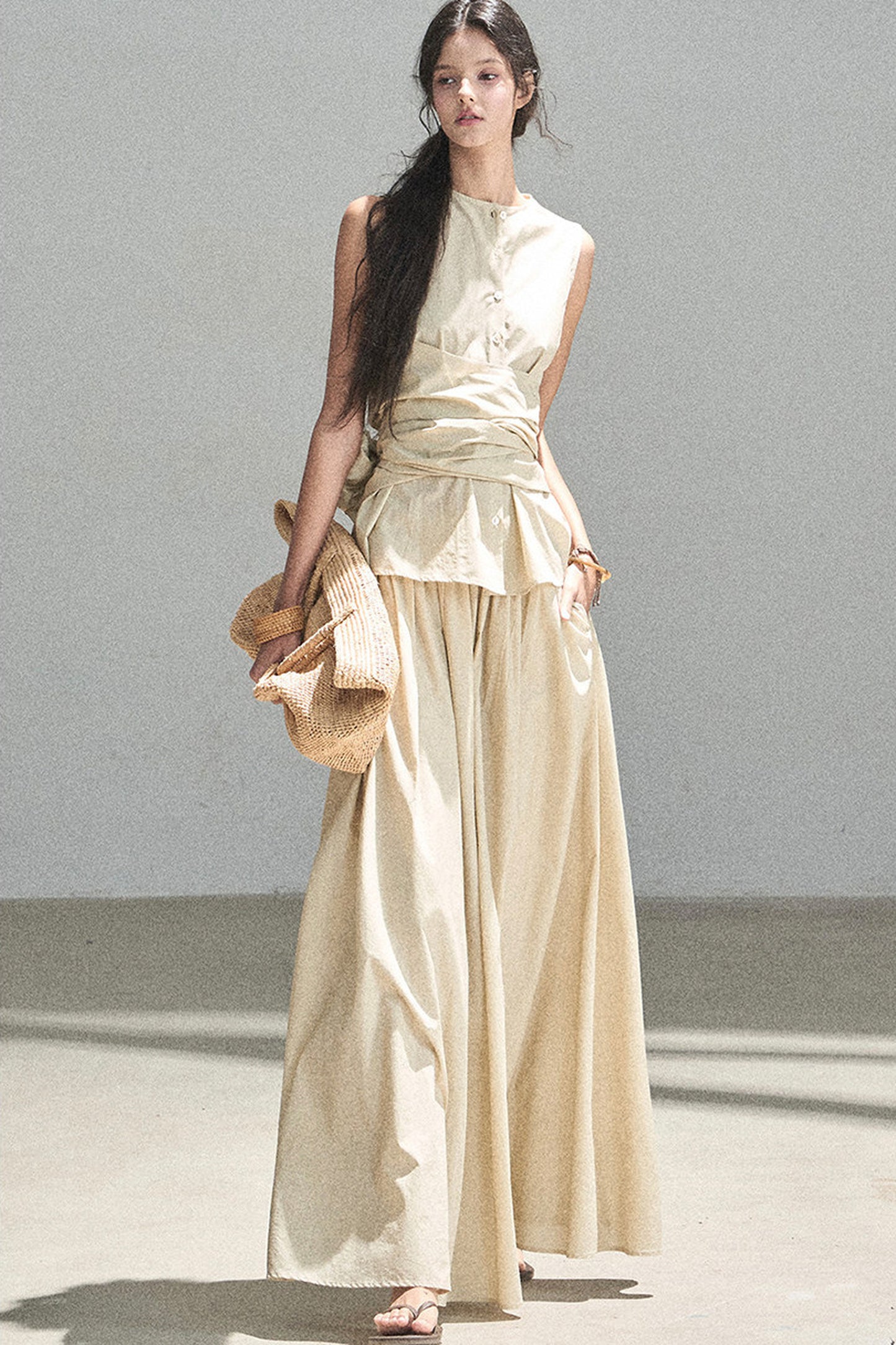 French Style Lazy Top and Skirt Set-Up