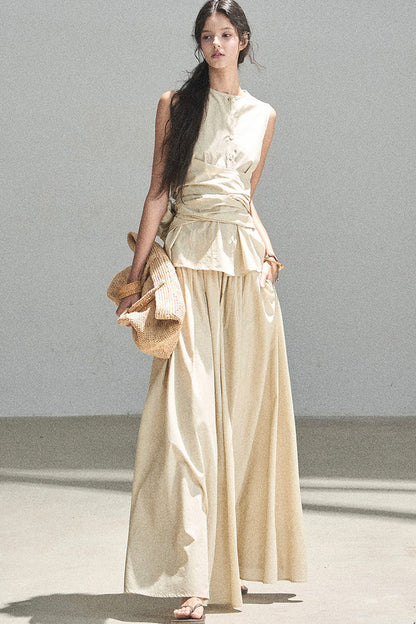 French Style Lazy Top and Skirt Set-Up