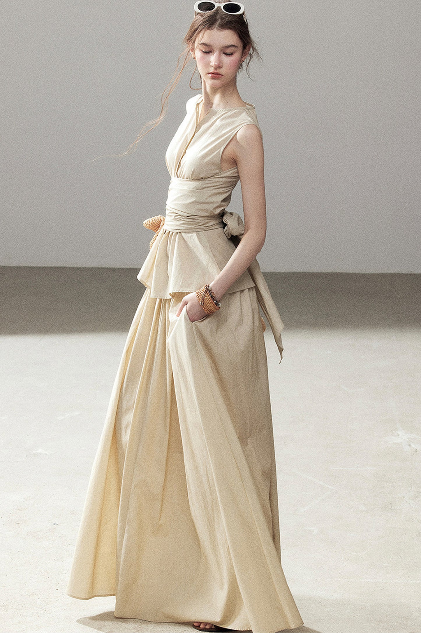 French Style Lazy Top and Skirt Set-Up