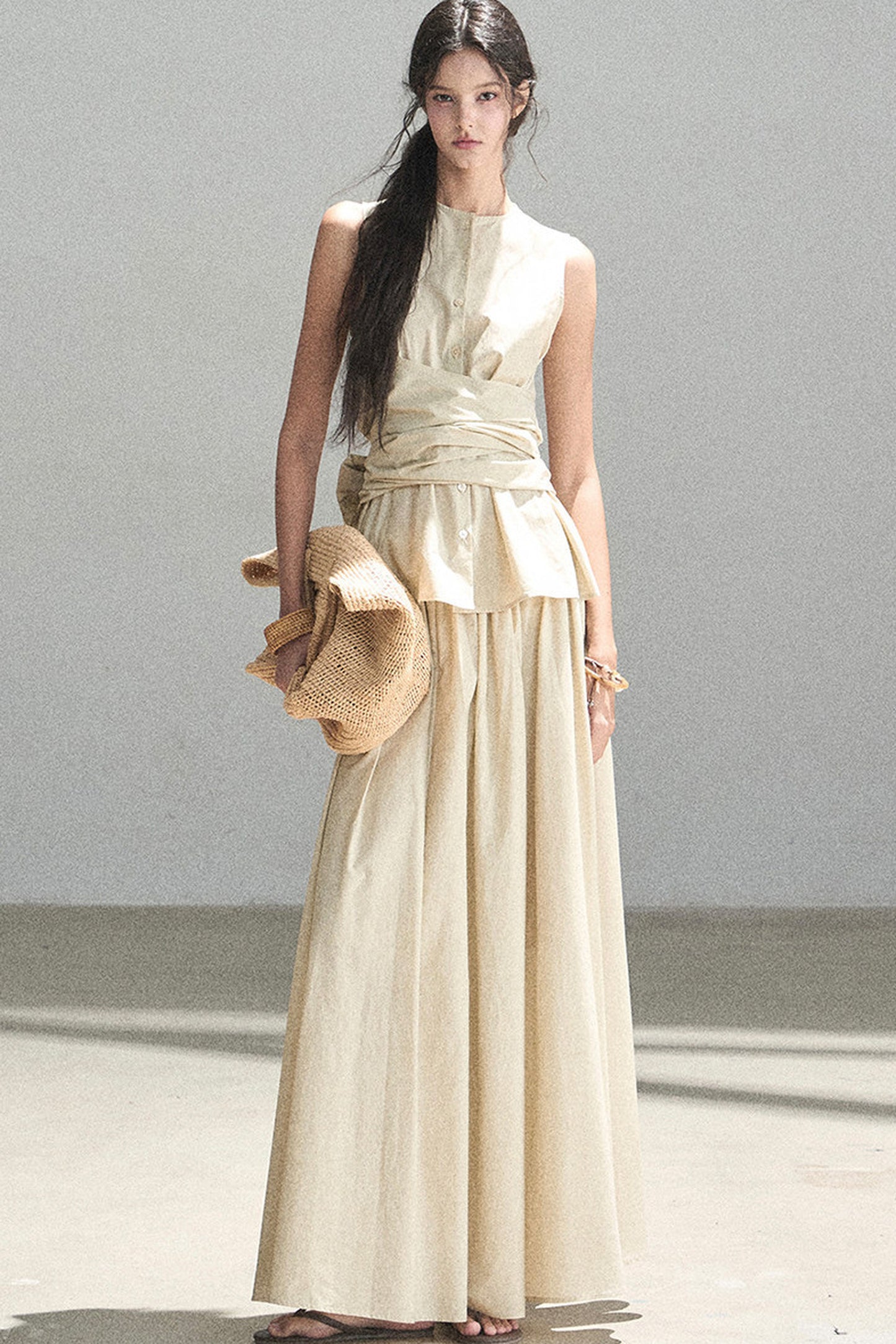 French Style Lazy Top and Skirt Set-Up