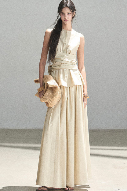 French Style Lazy Top and Skirt Set-Up