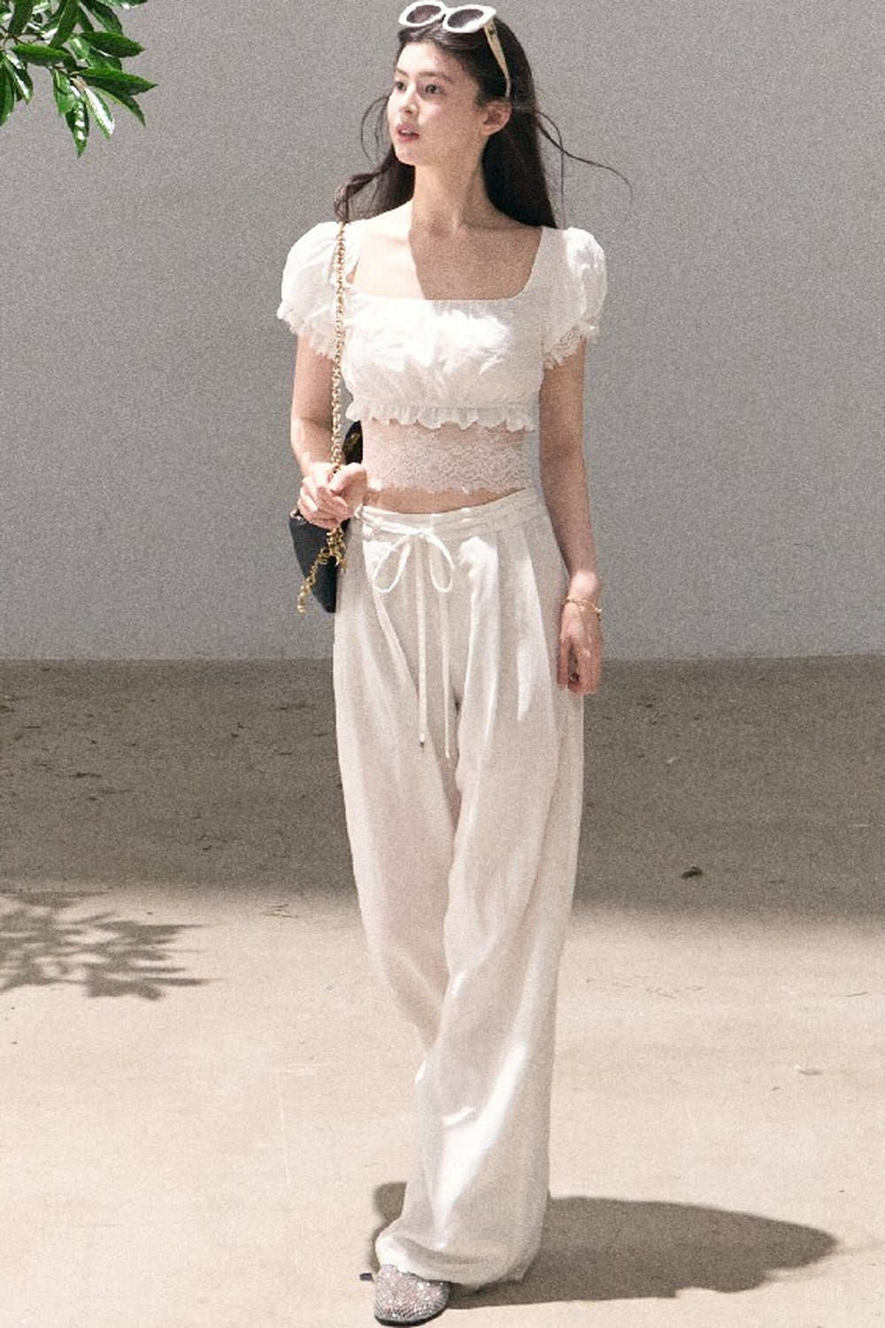 Lyocell Linen Wide-Leg Pants