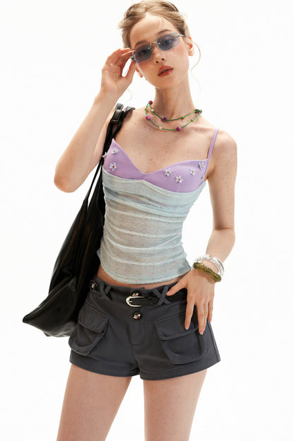 Pastoral Color-Blocked Camisole Top