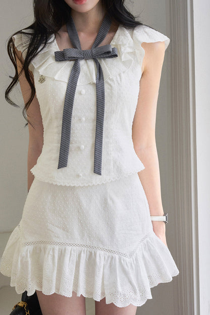 Bow Ruffle Skirt Set-Up