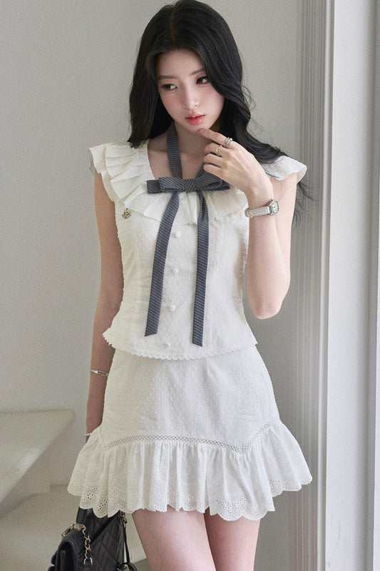 Bow Ruffle Skirt Set-Up