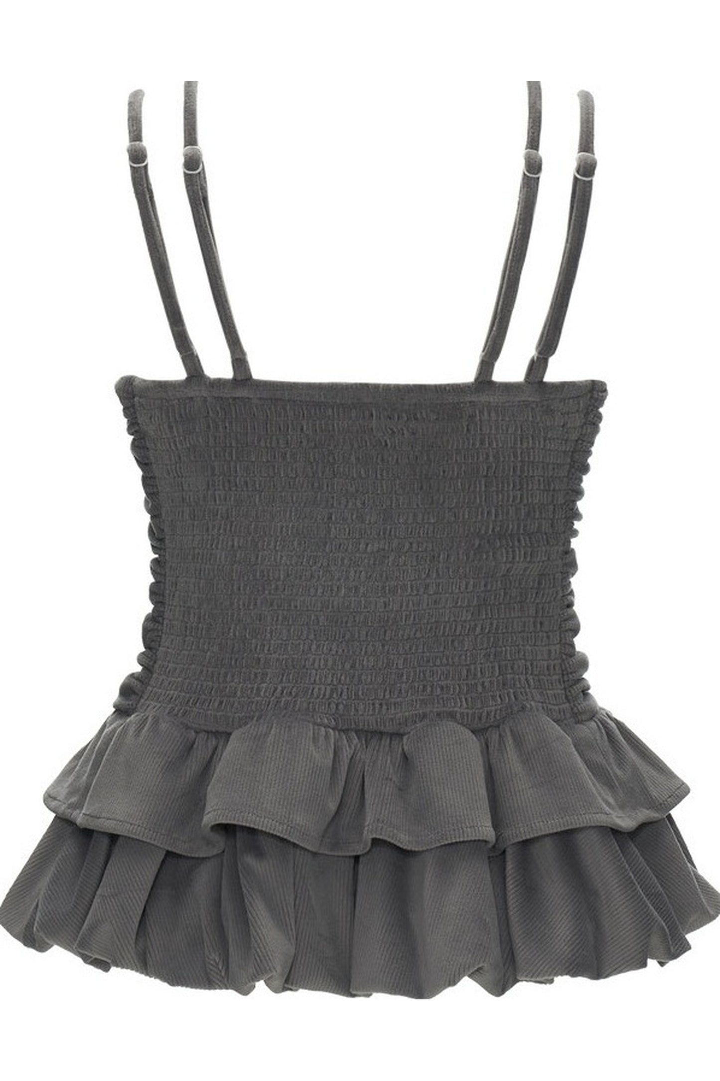 Corduroy Pleated Camisole Top Set-Up