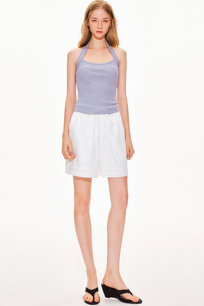 Solid Halter Neck Top