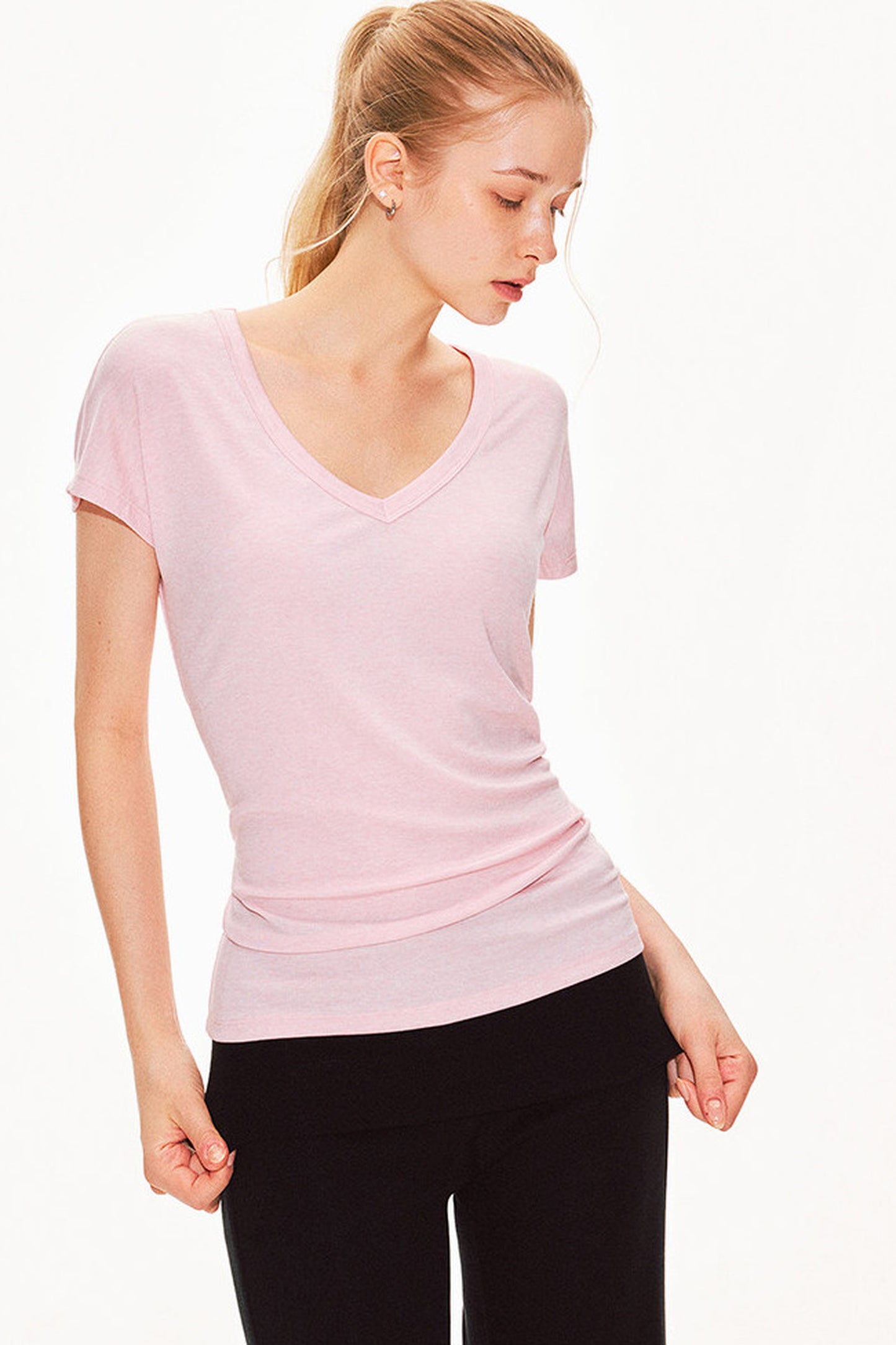 Tencel Wool V-Neck Top