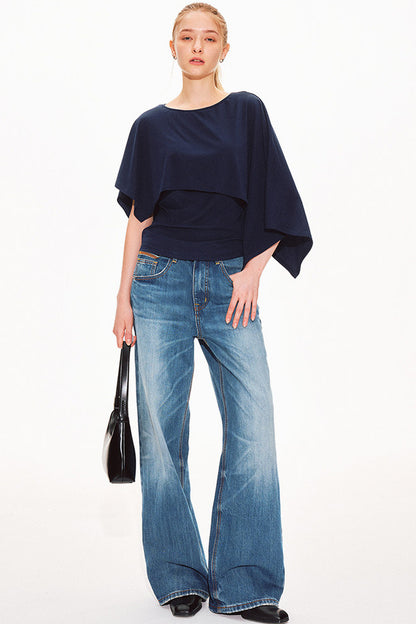 Tencel Cape Sleeve Vest