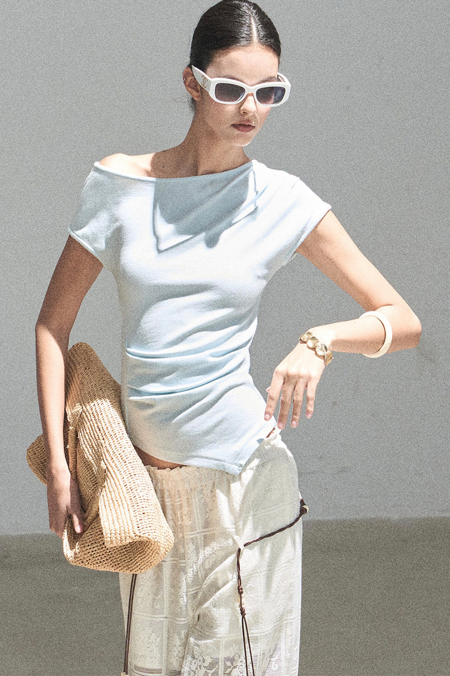 Translucent Lace Wide-Leg Pants