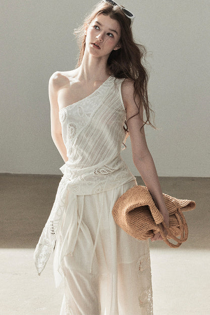 Clear Sky Sleeveless Top Set-Up
