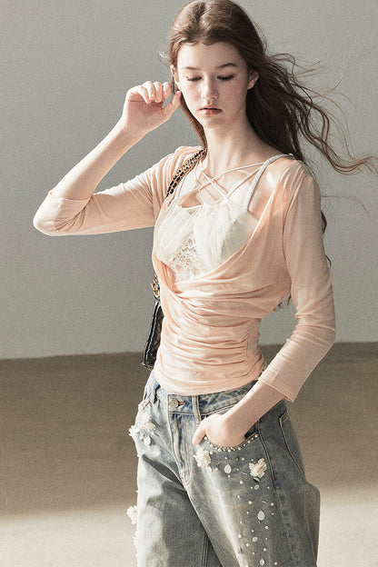 Completo estivo con maglia a spalle scoperte