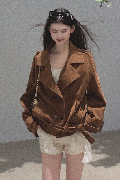 Maillard Caramel Retro Jacket Set