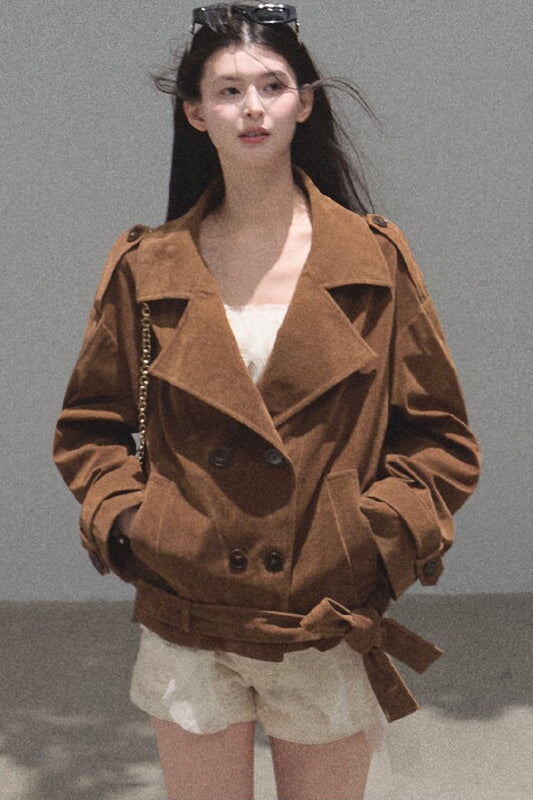 Maillard Caramel Retro Jacket Set