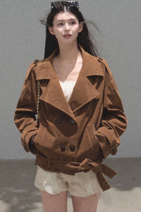 Maillard Caramel Retro Jacket Set
