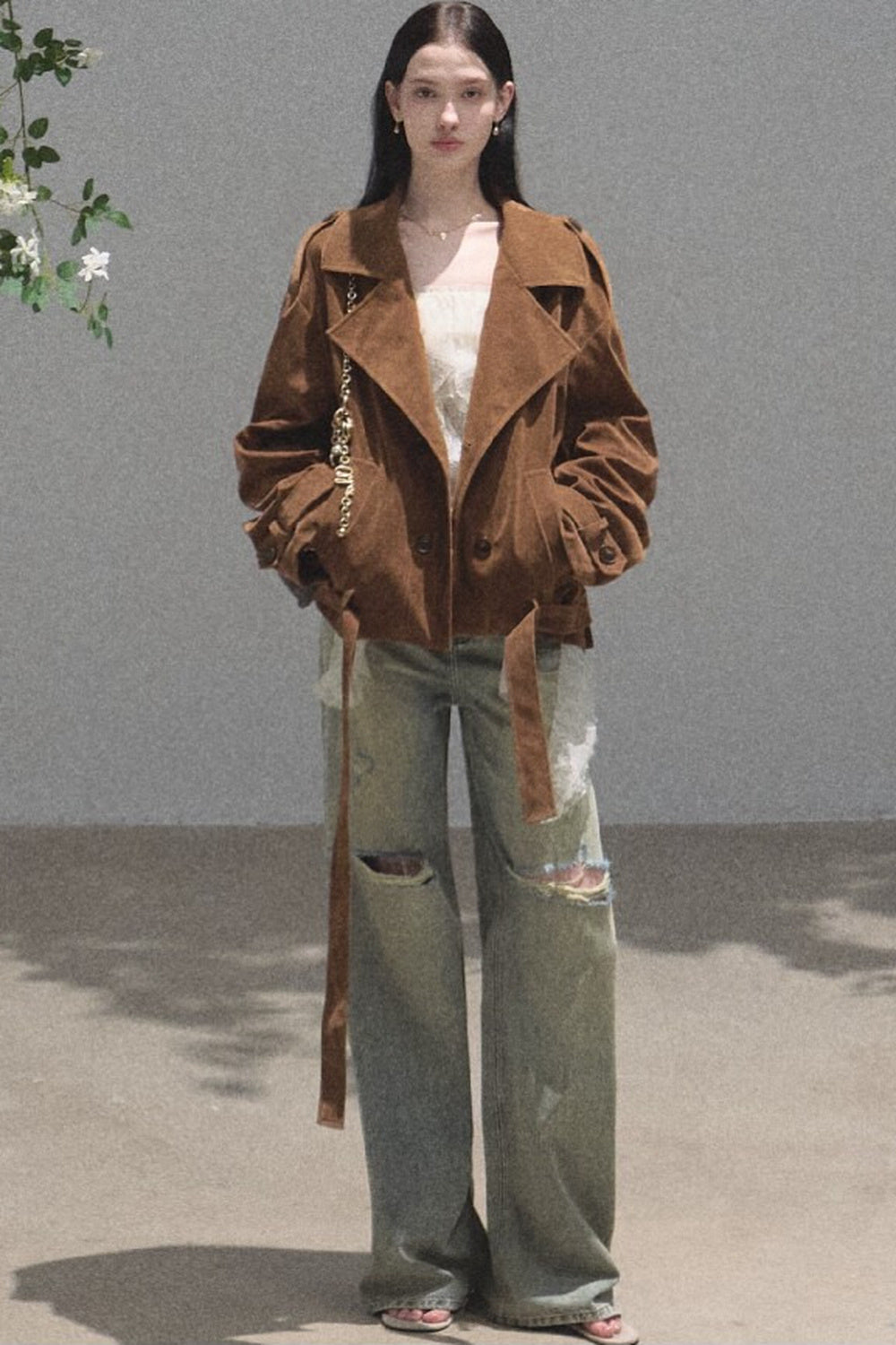 Maillard Caramel Retro Jacket Set